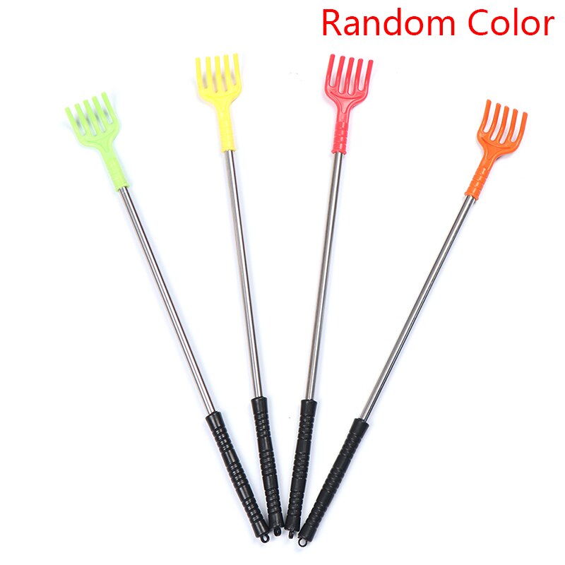 De plástico de Claw Back espátula de acero inoxidable manejar rascador de espalda extensible vara de masaje corporal de atención de la salud
