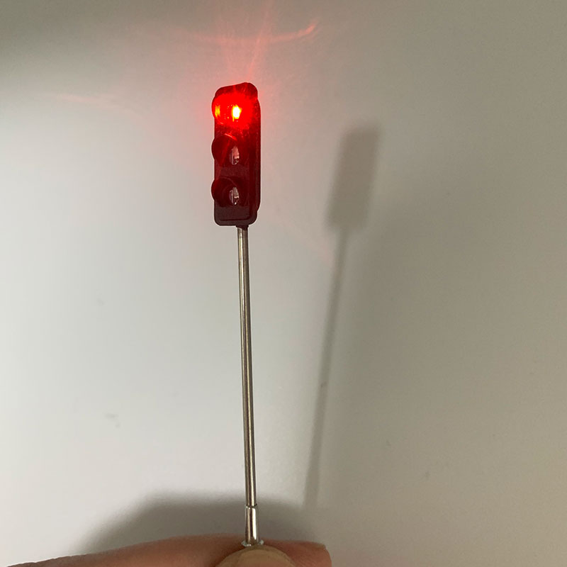 HO Scale Model Traffic Lights/Operating Pole Mount Overhead Traffic Lights with Controller Architecture Street Train Railway