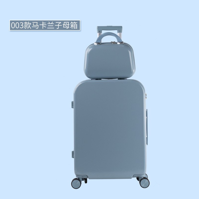 De Mode Universele Wiel Unisex Rits Trolley Case Krasbestendig Koffer Cabine Kofferbak Matte Effen Kleur: 004 Macalan