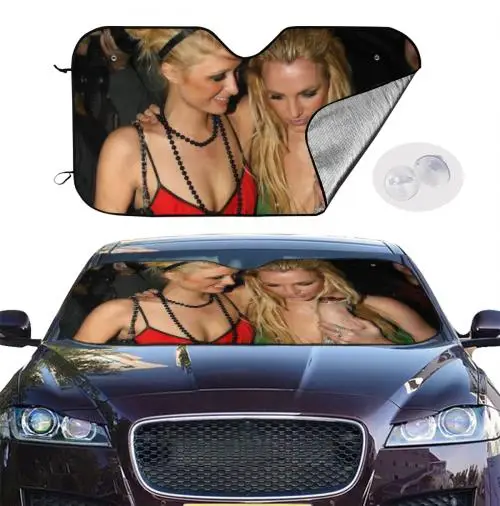 Paris Hilton Linsay Lohan Britney Spears Car Sun Shade Car Sun Visor Car Assessoires Movie Character Custom Sunshade: WHITE