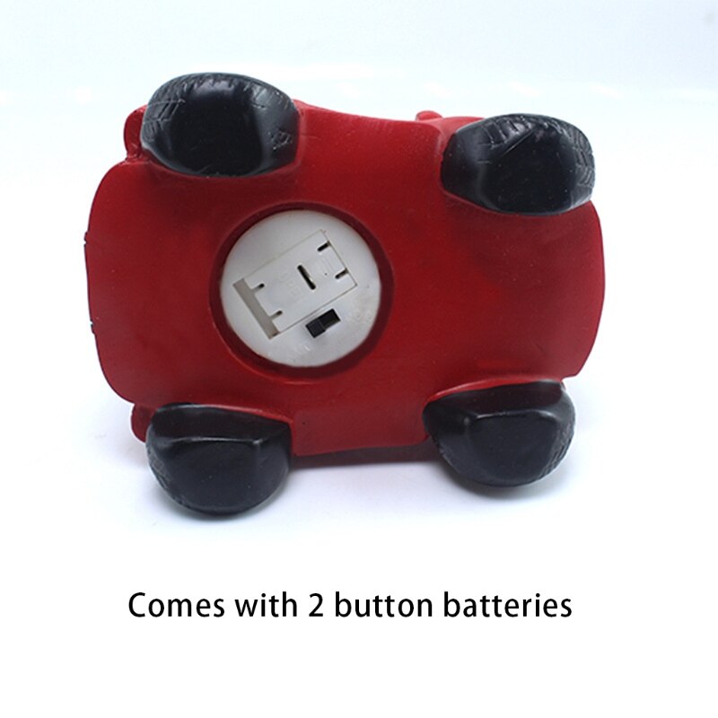 D08D Christmas Colorful LED Light Snow Globe Car Santa Claus Snowman Luminous Ball