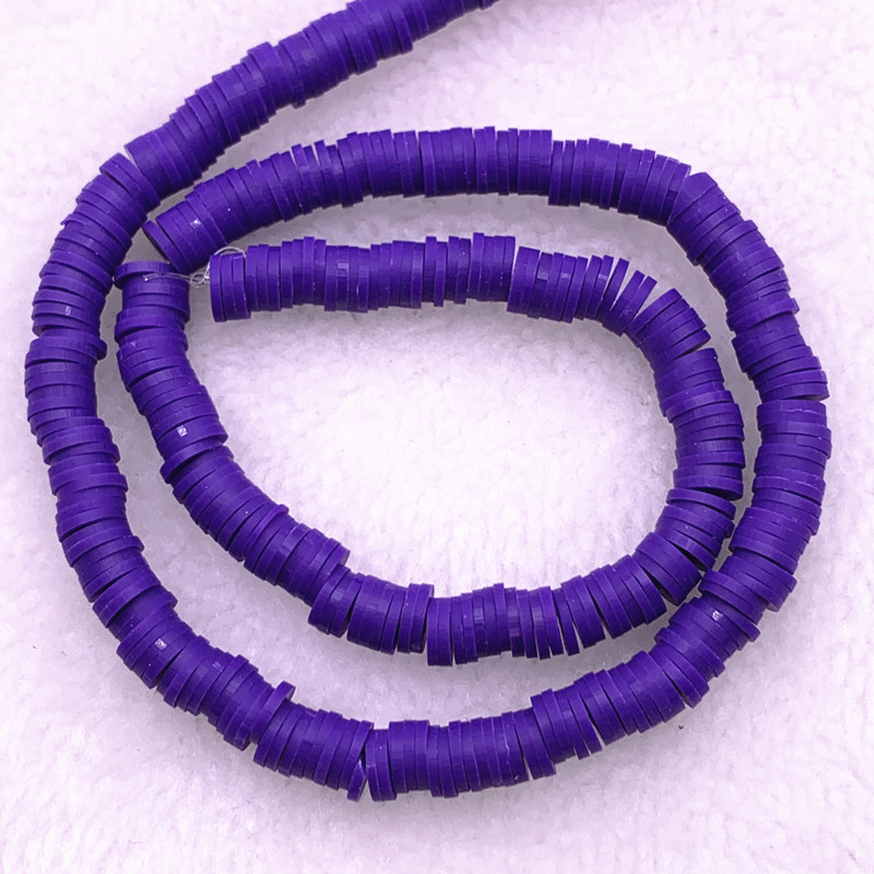 6mm Flat Round Handmade Polymer Clay Beads Spacers Loose Disc Bead for Jewelry Making Findings DIY