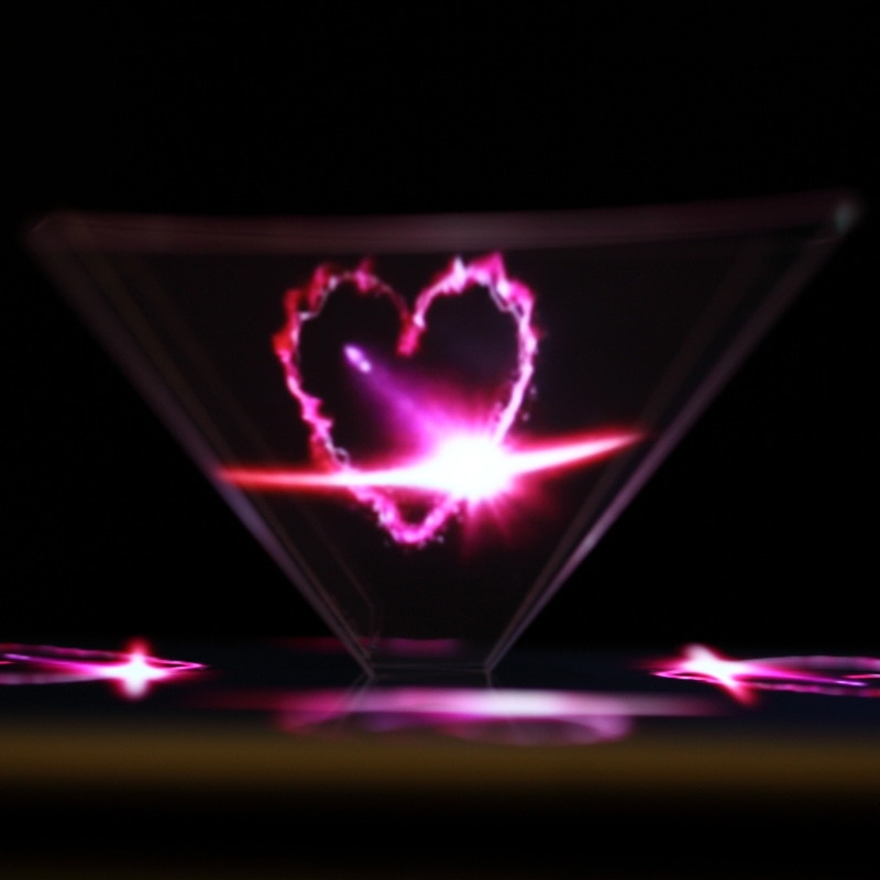 1pc Mini 3D Projector Phone Holder Hologram Pyramid Display Video Stand Universal Material Mobile Phone Accessories