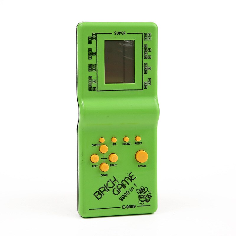 Klassieke Tetris Game Machine Nostalgische Video Game Machine Kinderen Speelgoed: Green