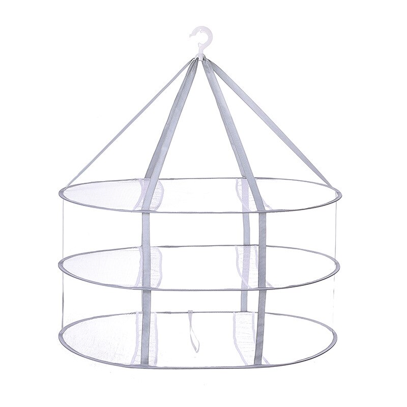 Stendino pieghevole 2 strati pieghevole maglia traspirante stendino rete asciugatrice 3 livelli lavabile appeso rete da campeggio