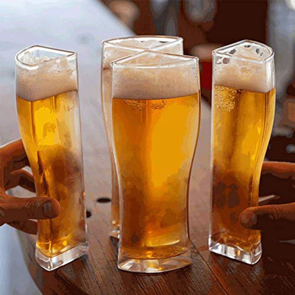 4 IN 1 Super Schooner Beer Glasses Mug Cup Separable 4 Part Large Capacity Thick Beer Glass Cup Transparent For Club Bar Party