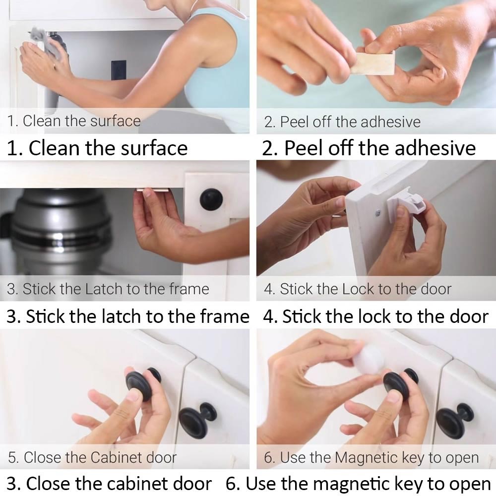 Magnetische Kinder Schutz Schloss Sicherheit Schloss Für Türen Baby Sicherheit Schrank Schlösser Kinder Schublade Locker Baby Schublade Latch Limiter
