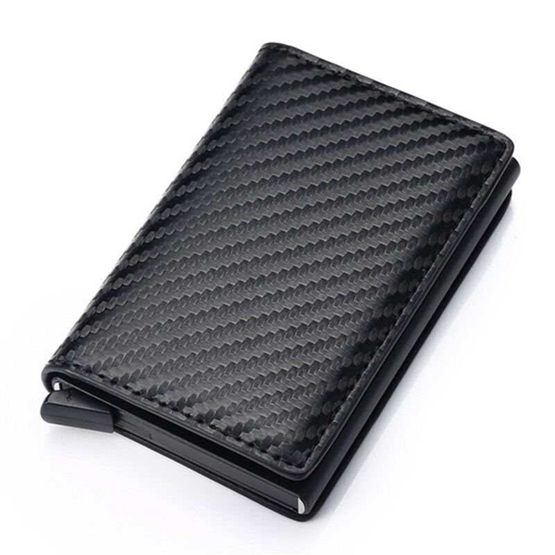 Bisi Goro Blocking Wallet RFID Credit Card Holder Black Card Holder Aluminum Slim Metal Card ID Holder: Tanxian black 009810