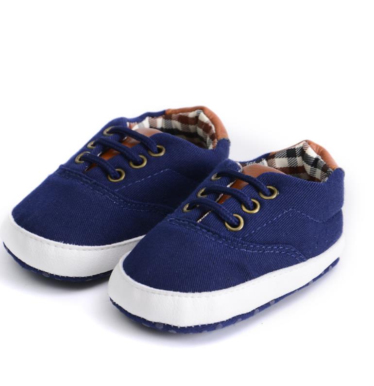 Emmababy nyfödd bebis pojkar flickor spjälsäng canvas skor småbarn barn promenad sneakers 0 ~ 18m: E / 7-12 månader