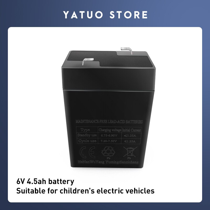 Battery Lead-acid 6V 4.5AH Battery Energy Storage Battery Suitable for Fire Alarm, Children/Baby Electric Car, Lantern, UPS