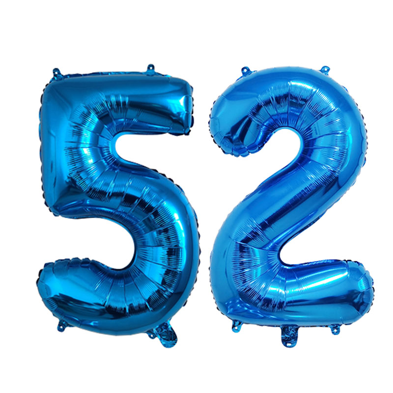 32 pulgadas 1 Uds globo de aluminio número 0 1 2 3 4 5 6 7 8 9 niños niñas de cumpleaños globos azul profundo suministro de: Azul marino