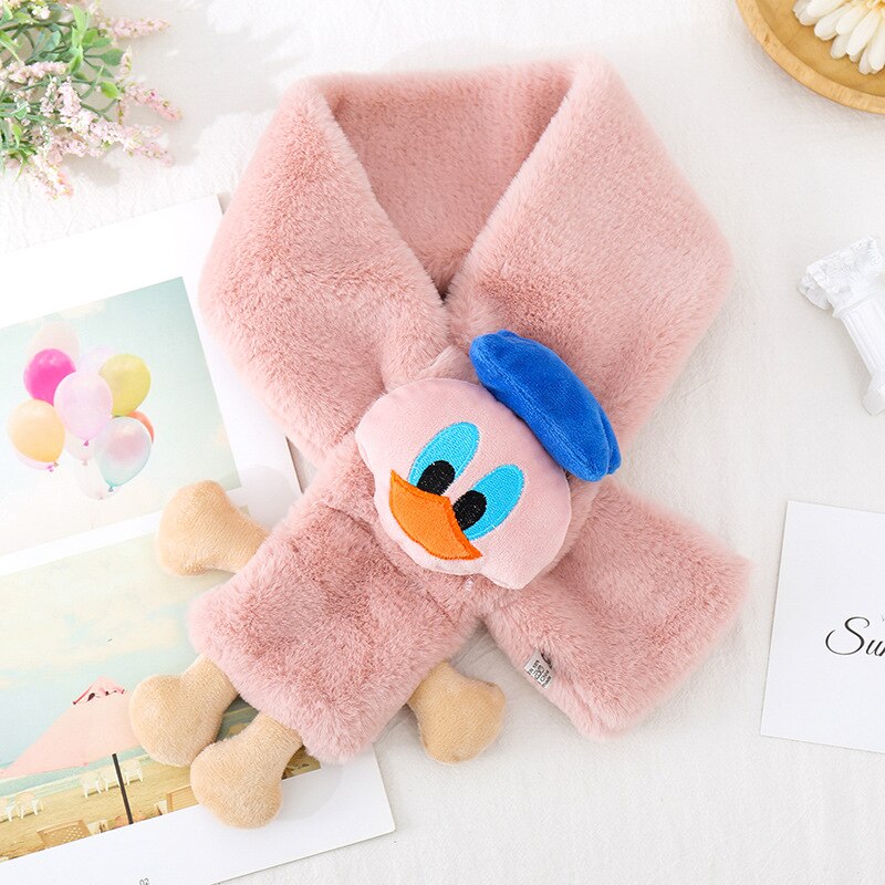 Bavoir couvre-chef en peluche pour femme, Version coréenne, court, , dessin animé, mignon, pour garçons et filles, étudiant et enfant, mignon, D54: Leather pink duck