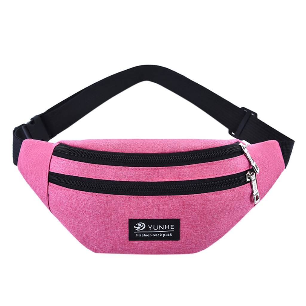 Outdoors Trave Waist Bag Women Mens Solid Color Crossbody Zipper Hip Belt Bags Casual Fanny Pack Chest Phone Pouch Mujer