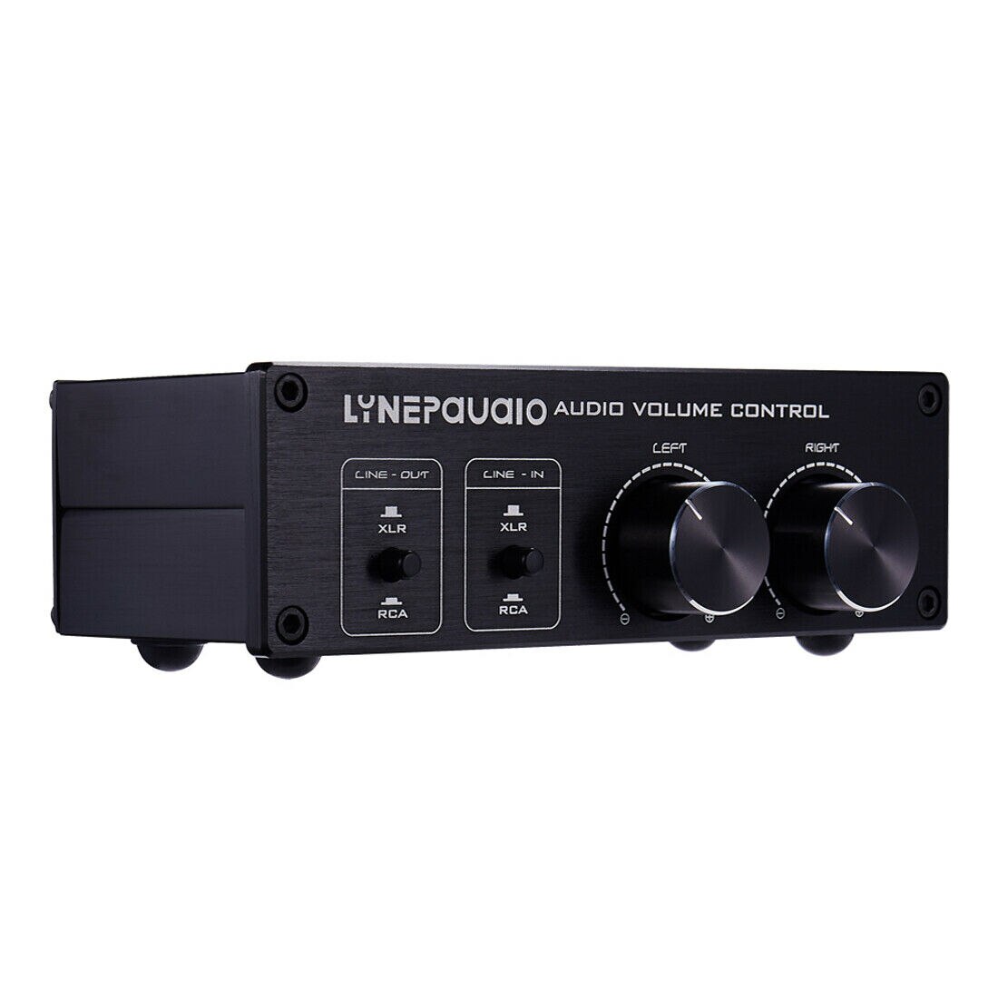 2-In-2-Out Analoge Audio Switcher Box Xlr/Rca Met Volumeregeling Passieve Voorversterker