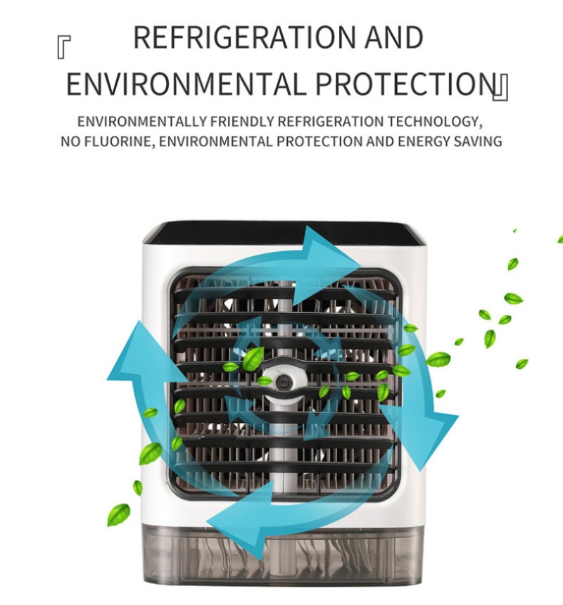 Portable Air Conditioner Desktop Air Conditioning With Remote Control Air Cooler Fan Humidifier Mini Air Cooling Fan