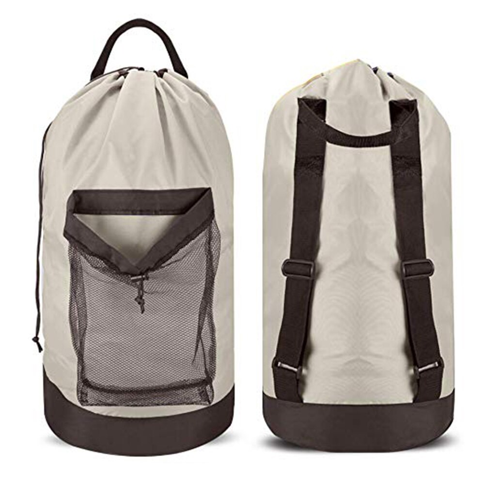 Waszak Mesh Pocket Nylon Rugzak Kleding Wasmand Tas Met Trekkoord Sluiting Voor College Reizen Wasserette: Royal Blue