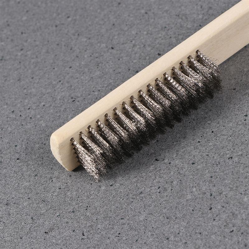 Soft Steel Wire Brush Comfortable Grip Handle 6-Row Steel Wire Brush Scrub for Cleaning