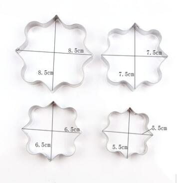4Pcs/set Stainless Steel Blessing Frame Biscuit Cu... – Grandado