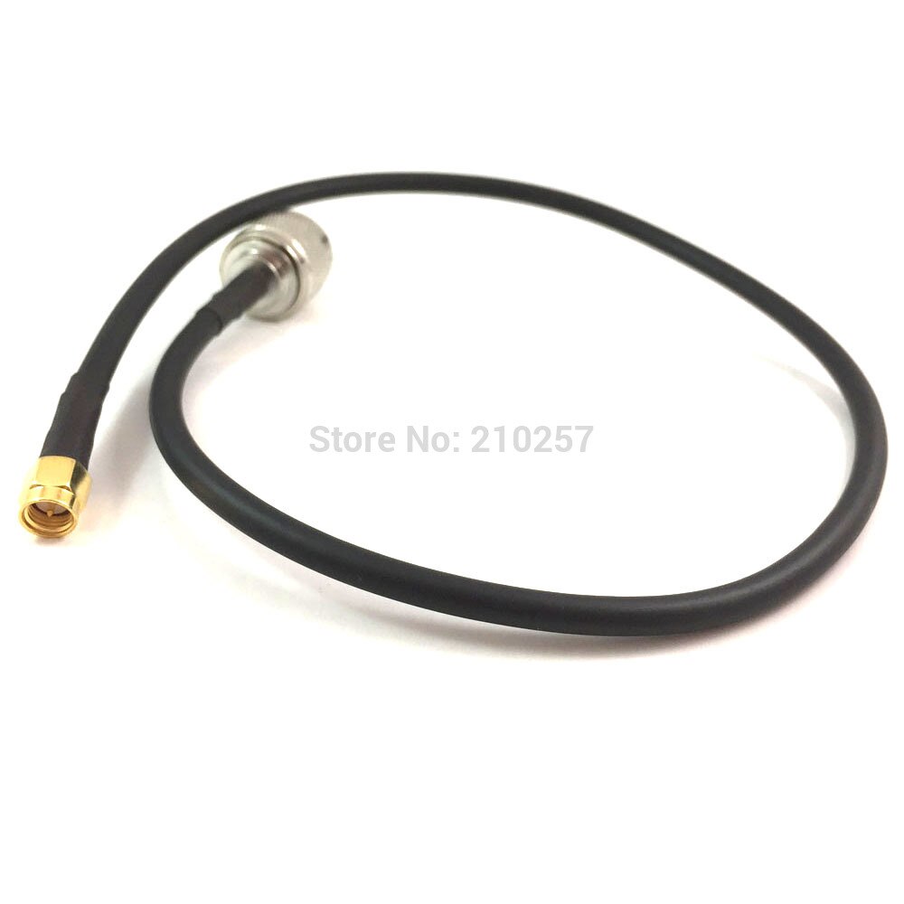 2pcs RG58 Cable Coaxial Adaptor Sma Male Connector to N Male Pigtail Cable 0.5M