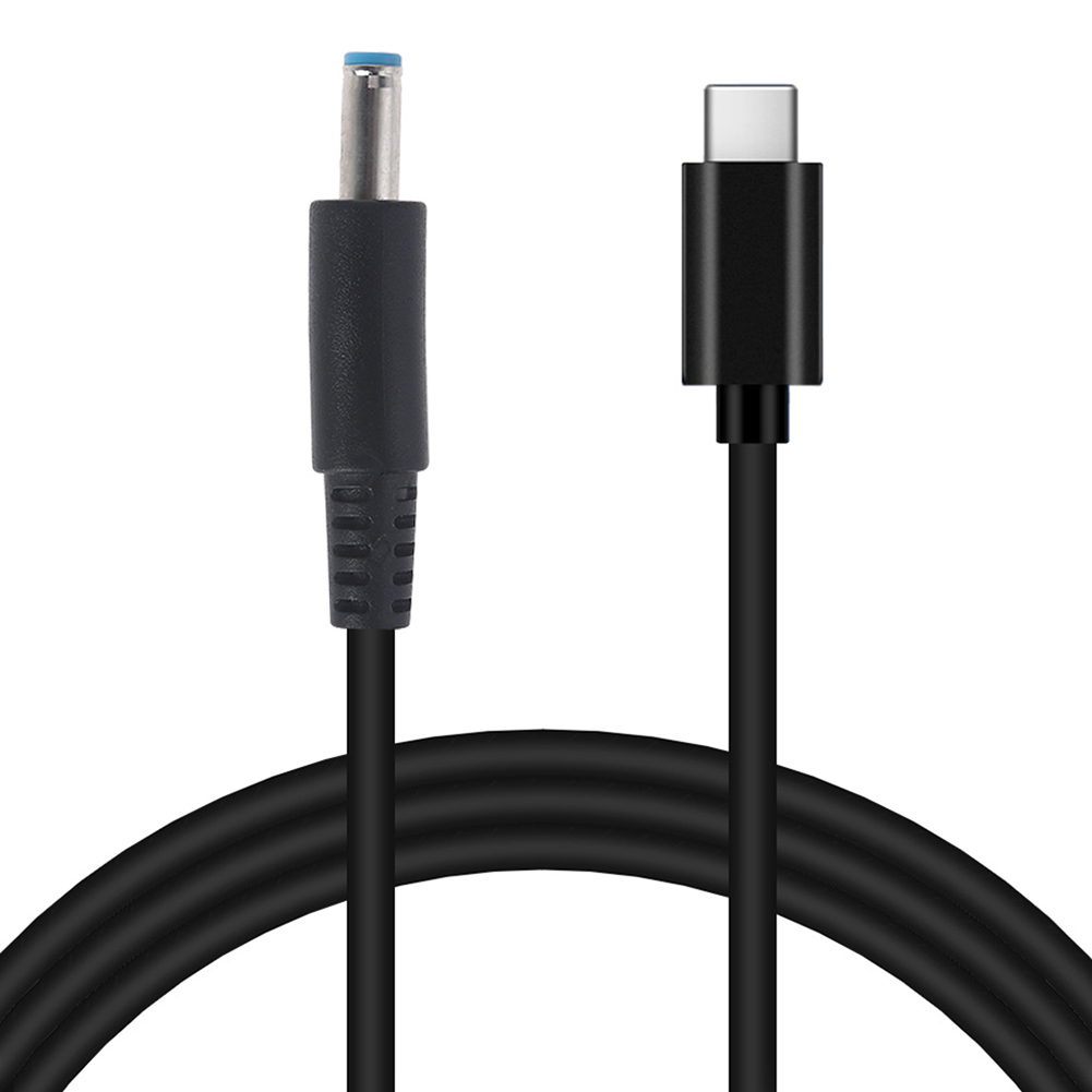 Usb-typ-c-pd-ladegerät, laptop-netzteil, konverter,  to 4.5 x 3.0 dc klinkenstecker, ladekabel, 65w x 20v 3a  hp 1.5m