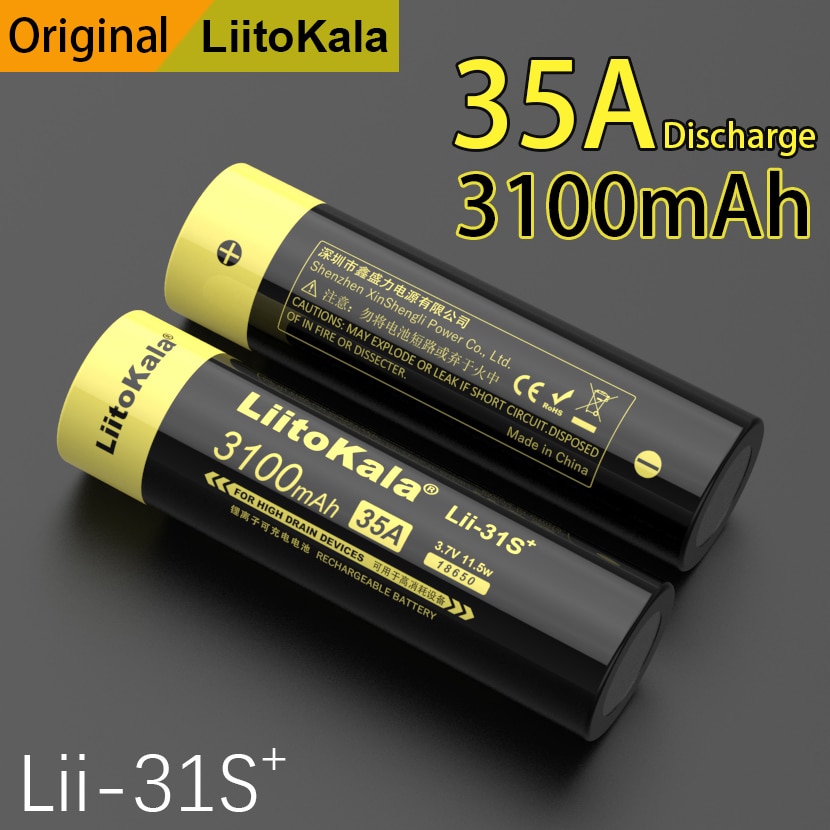 ¿1-10 LiitoKala Lii-31S 18650 Li-ion de 3,7 V 3100mA 35A de energía de la batería para dispositivos de alto consumo?