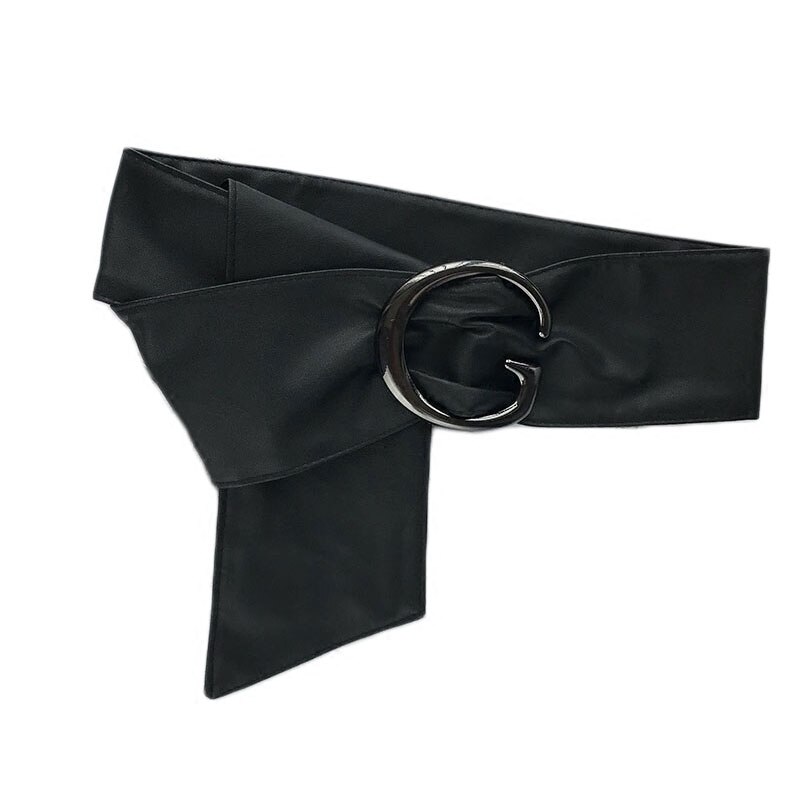 Ceinture pour chemise longue pour femmes, large à la taille, à la , vêtements, décoration, manteau dames, collection automne-hiver cuir synthétique polyuréthane noir: Default Title