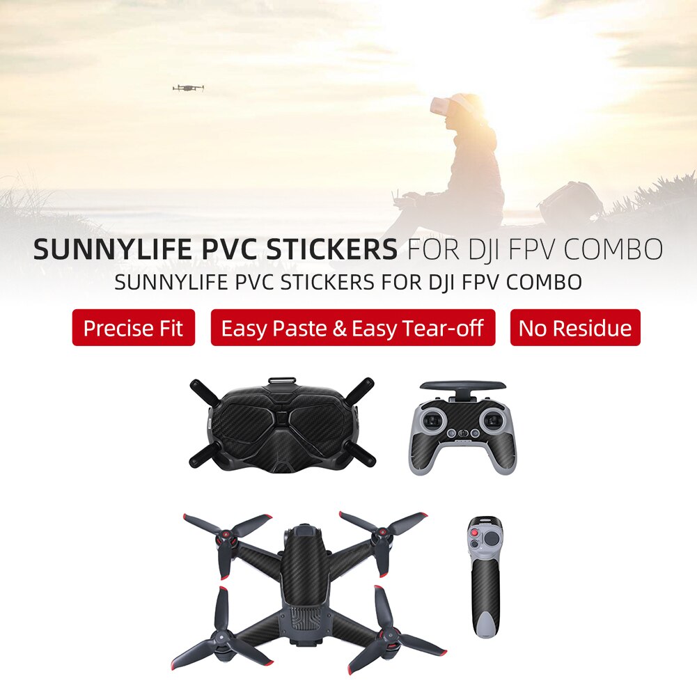 Drohne Gehäbenutzen Körper Schutz Aufkleber Film Haut Abdeckung Wasserdichte PVC Aufkleber Austauschbare für DJI FPV Combo Kamera Drohne Decals