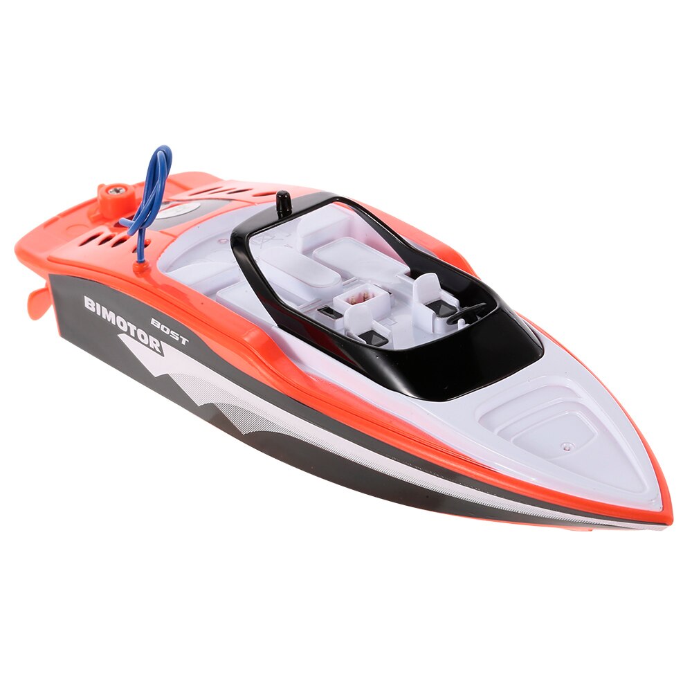 Portable Mini RC Racing Boat Strong Power Double Motor Remote Control Speedboat Rowing Escort Boat Water Children Model Toy