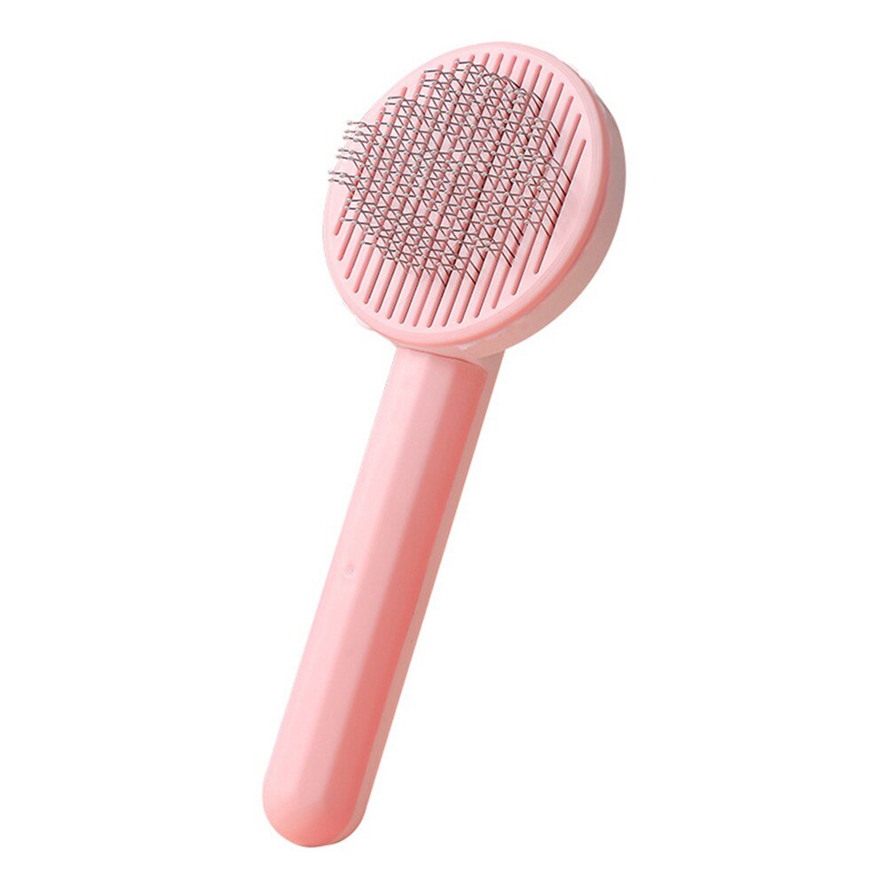 Huisdier Kat Borstel Kat Kam Huisdier Verzorgen Kam Automatische Katten Haar Borstel Zelfreinigende Slicker Brush Voor Honden Katten kat Accessoires: Roze