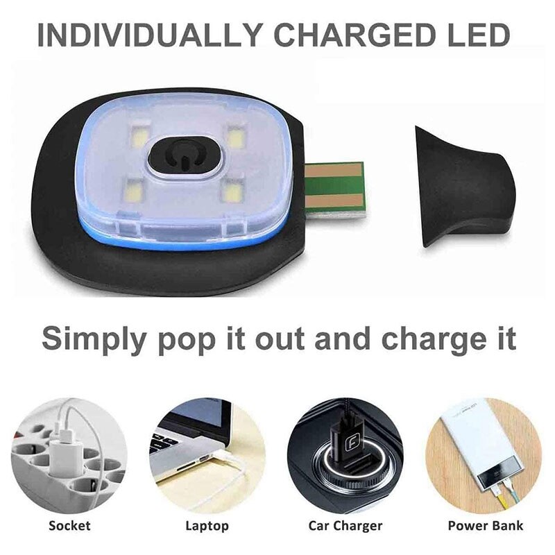 Gorro de lana con luz LED para hombre y mujer, gorro con faro LED brillante recargable, gorros de punto cálidos para invierno, para correr y hacer senderismo