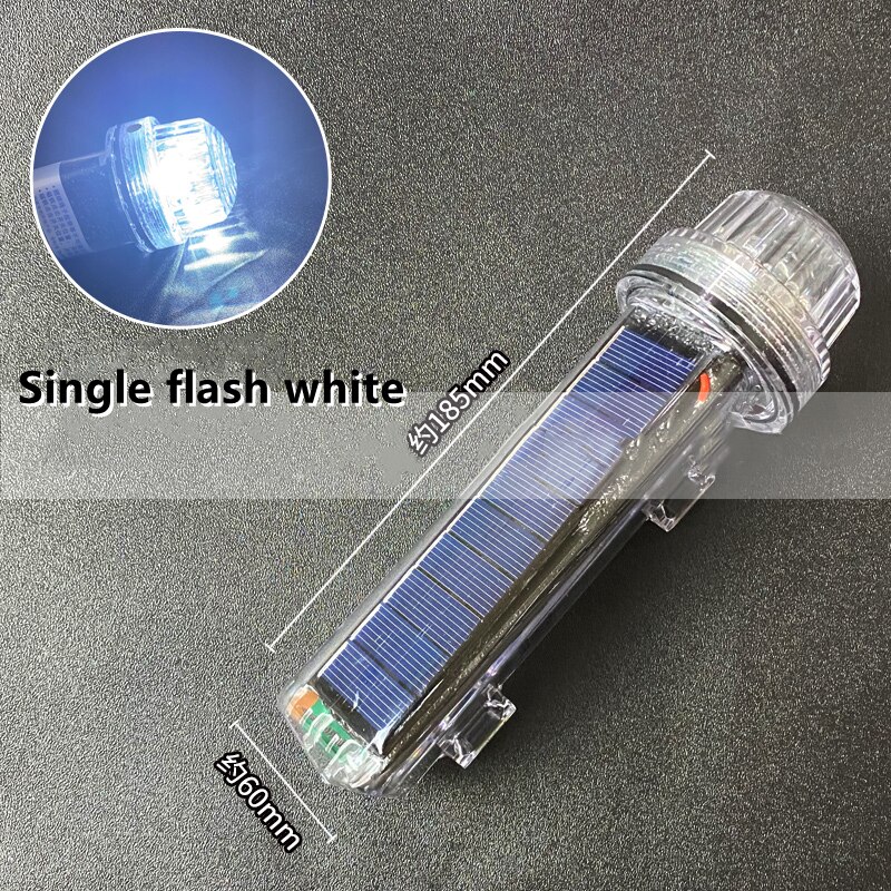 Solar- angetrieben Netz markieren Licht Wasserdichte Anker Licht Boje Signal Licht Blinkt Torpedo Warnung Licht Marine Navigation Licht: Weiß-blinkt