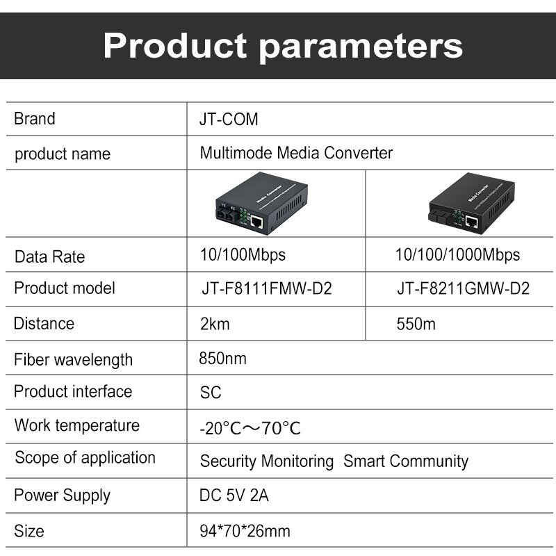Gigabit ethernet fiber mediekonverter med en indbygget -in 1gb singlemode sc transceiver ,10/100/1000m rj45 to 1000 base-lx, op  to 20km