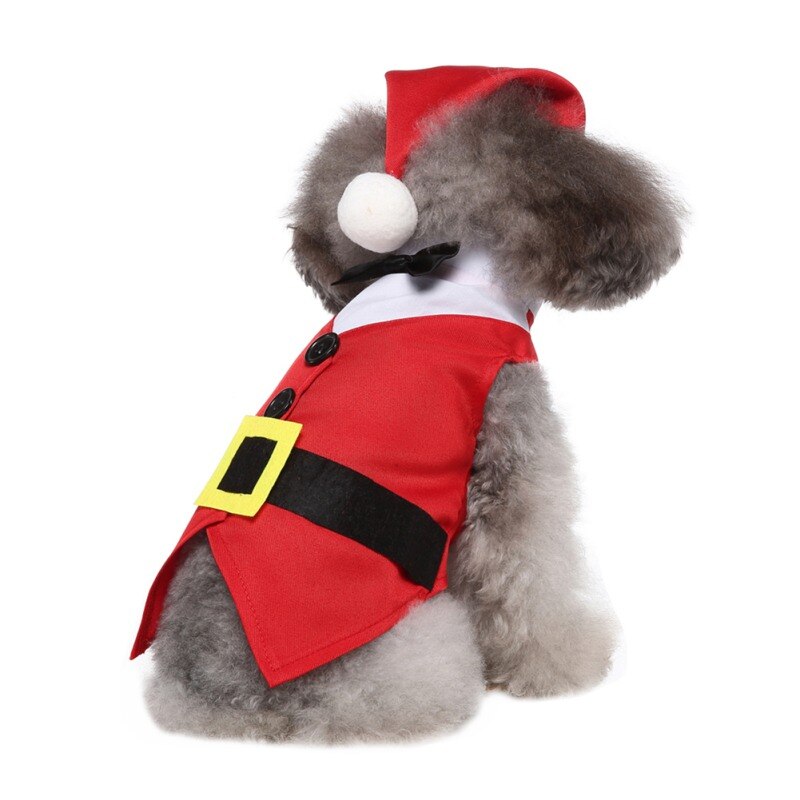 Christmas Santa Claus Costume, Funny Pet Cosplay Costumes Suit