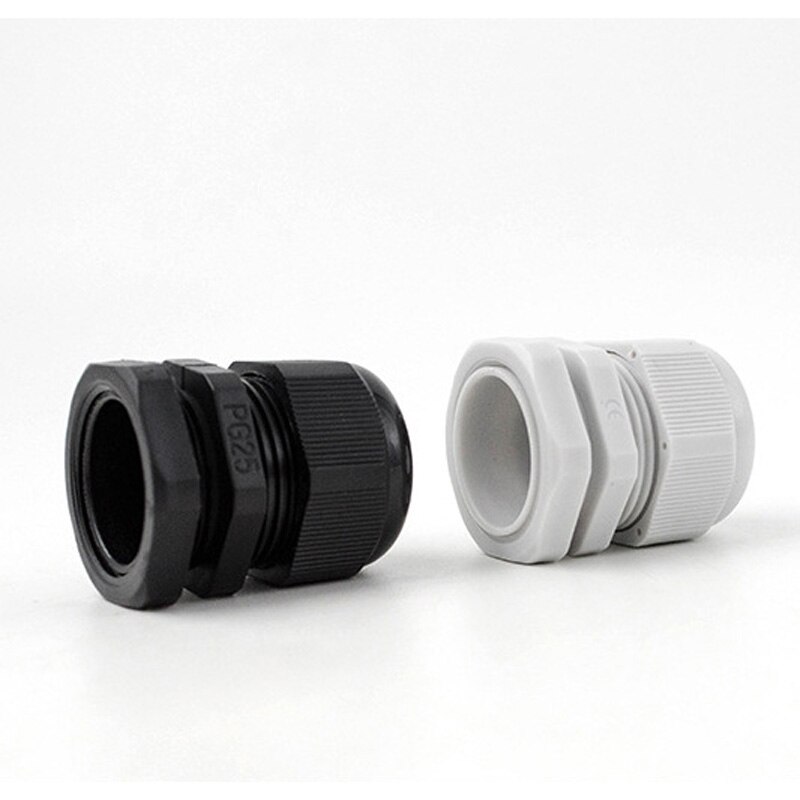 PG7 PG9 PG11 PG13.5 PG16 PG19 Cable Glands PP Plastic Cable Gland Waterproof White Or Black Color