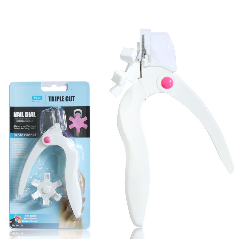 Acrylic Nail Clipper Adjustable Stainless Steel Nail Tip Cutter Manicure Trimmer Finger Toe Knife Nail Art Tool: White