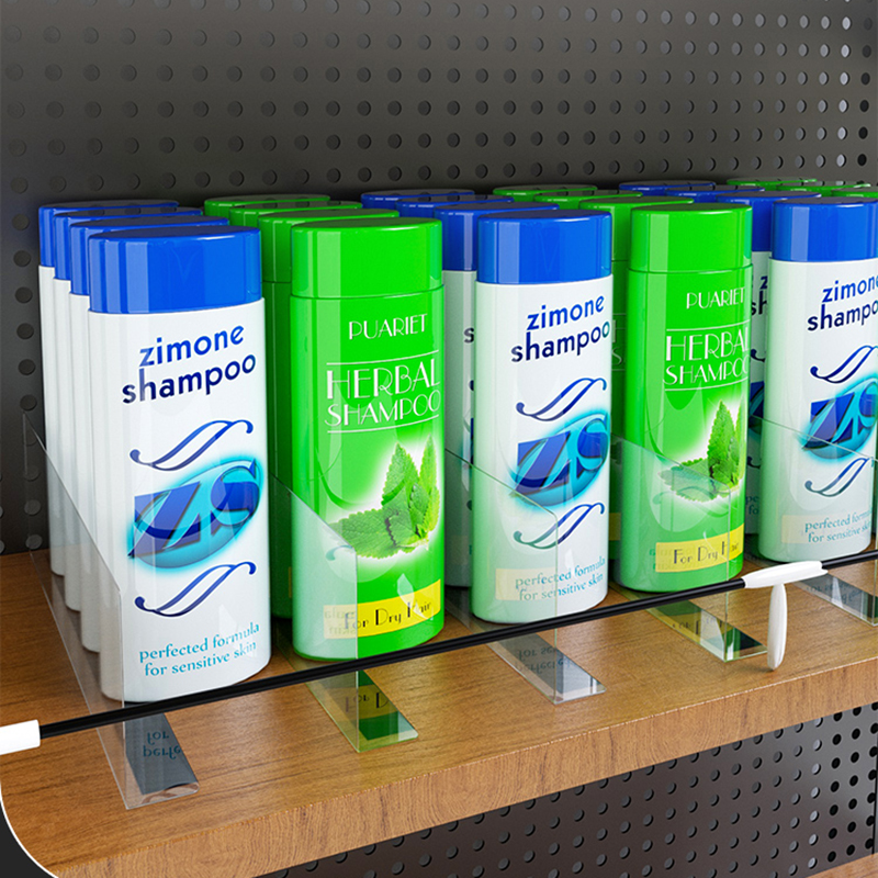 Séparateur d'étagères en plastique Transparent, compartiments en forme de L, séparateur d'exposition de marchandises de supermarché, séparateur d'étagères magnétiques en Pvc