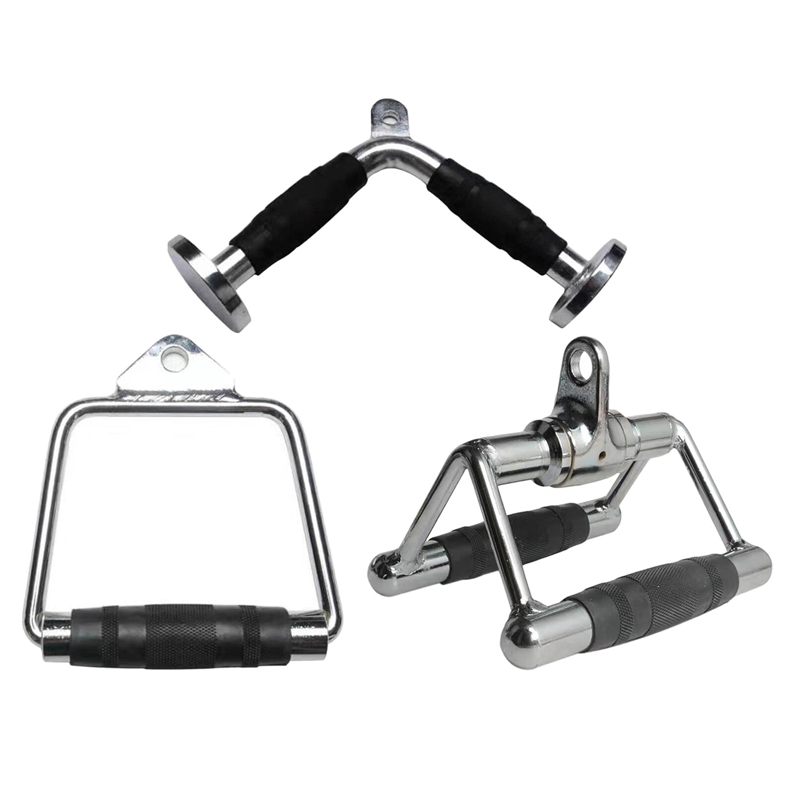 Gym Attachment Handle Cable System V-Shaped Bar Multigym Double D Row Handle
