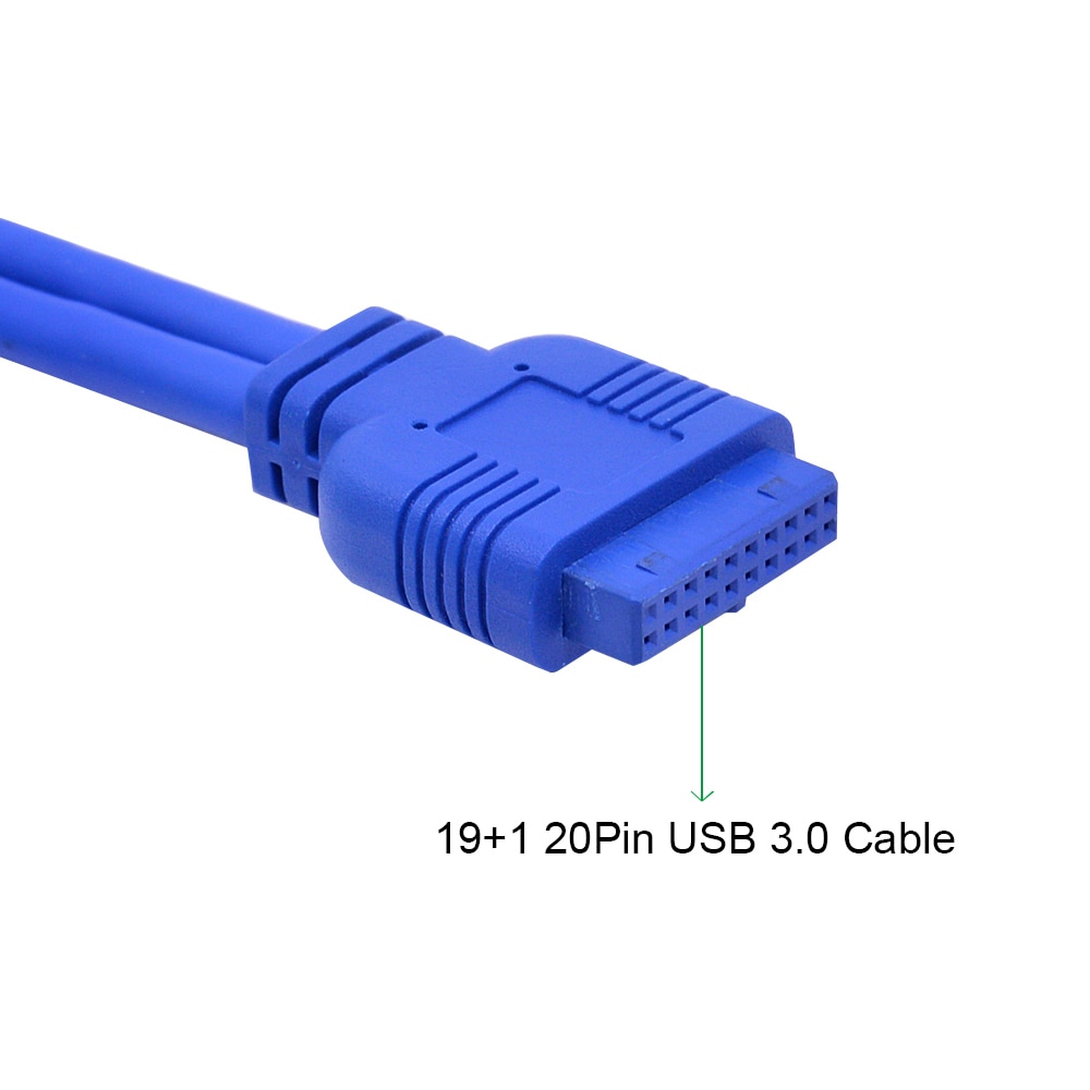 Chipal 20 Pin 2 Port Usb 3.0 Voorpaneel USB3.0 Hub Uitbreiding Kabel Adapter Plastic Beugel Voor Pc Desktop 3.5 inch Floppy Bay