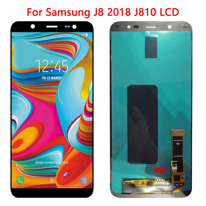 Super Amoled J810 Lcd Voor Samsun Galaxy J8 J810 Lcd Display 6.0 ''Touch Screen Digitizer Vergadering SM-J8 j810 J810F Lcd