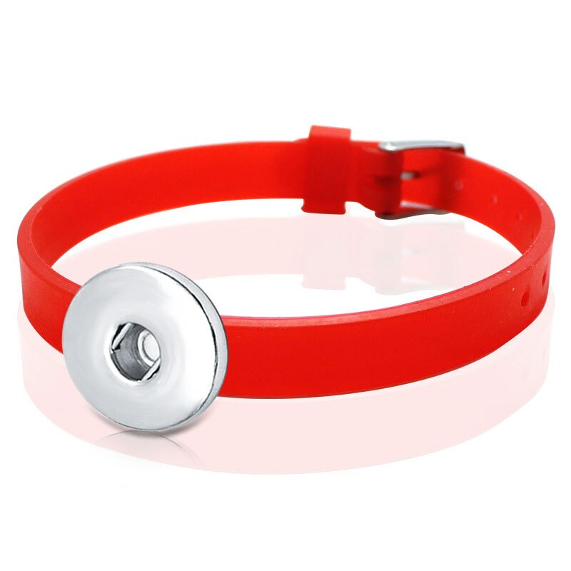 Gioielli fai-da-te colori caramelle bracciale in Silicone con bottone a pressione per donna ragazzi ragazze regalo BS2556: red