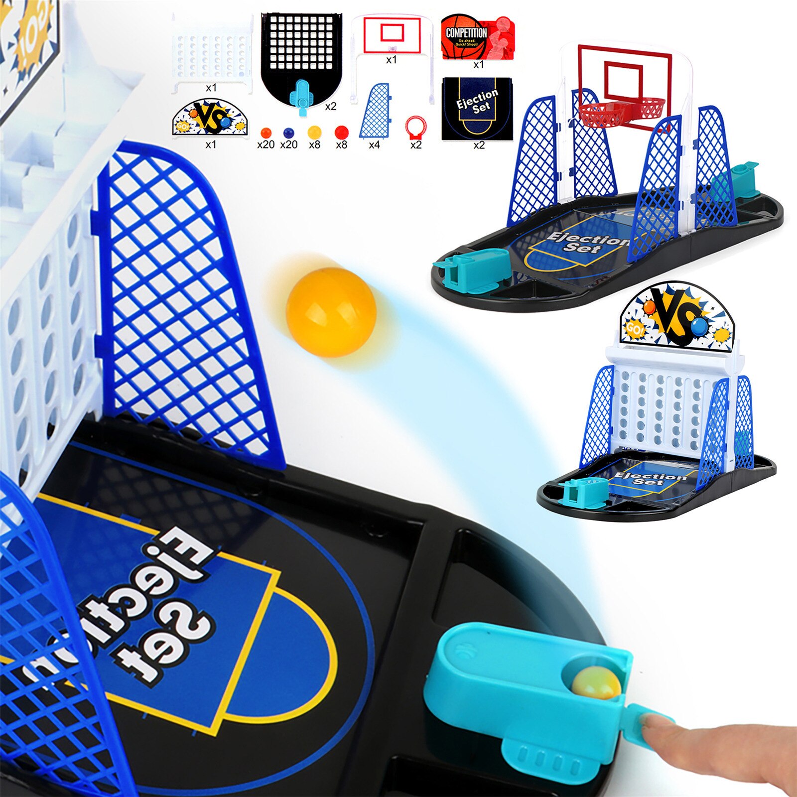 Kinder Spielzeug Finger Katapult Tisch Basketball eltern-kind-Interaktion Ball Pool mit Korb Kinder Spielzeug Ball Laufstall Zelt: Default Title