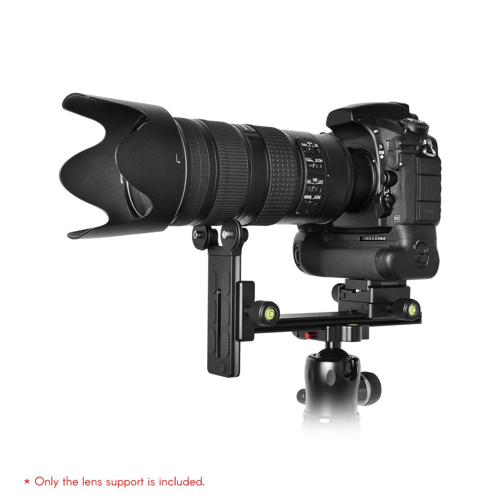Andoer L200 Telephoto Lens Support Long Lens Holder Bracket Compatible for Arca-Swiss Sunwayfoto RRS Benro Kirk Markins Mount