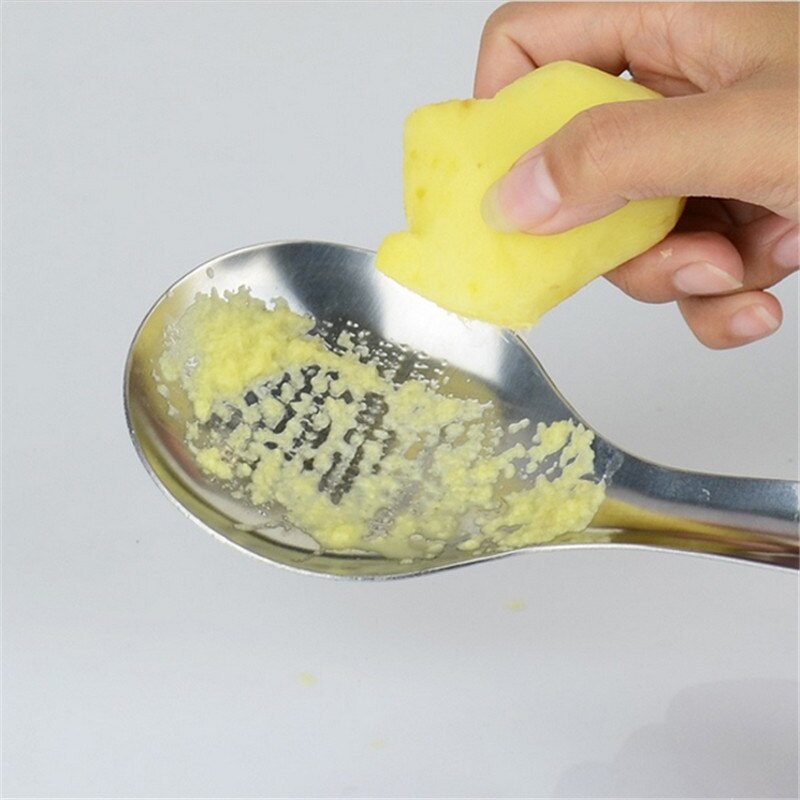 Stainless Steel Spoon Shape Lemon Zester Mixer Ginger Grater Wasabi Garlic Grinding Tools Cheese Grater Mixing Spoon