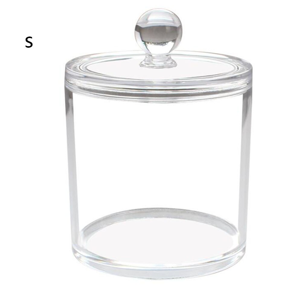 Storage Box Acrylic Storage Jar Cotton Swab Cotton Cotton pad box Ball Plastic Medicine Jar Dispenser Bathroom Accessories: S
