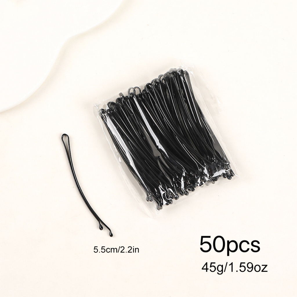 100 pièces épingles à cheveux, 2.2 "noir épingles à cheveux Kit épingles à cheveux pour femmes filles enfants Salon de coiffure maintien sécurisé vague pince à cheveux