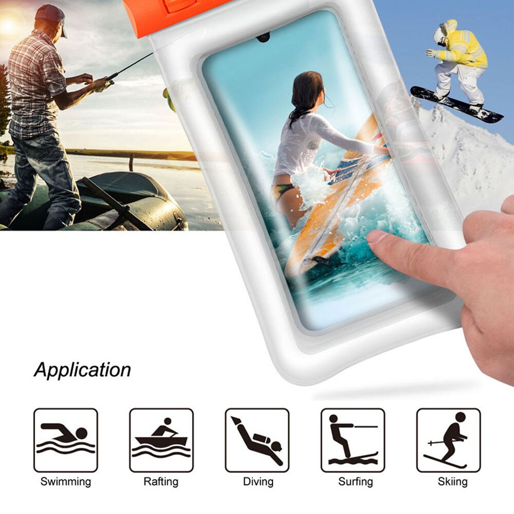 Flutuante Malote Do Telefone 6.5 ''Smartphones À Prova D' Água Caso Saco Seco Para iPhone XR X 11 Pro Max 8 Além de 7 6S Samsung Tampa Do Telefone Móvel