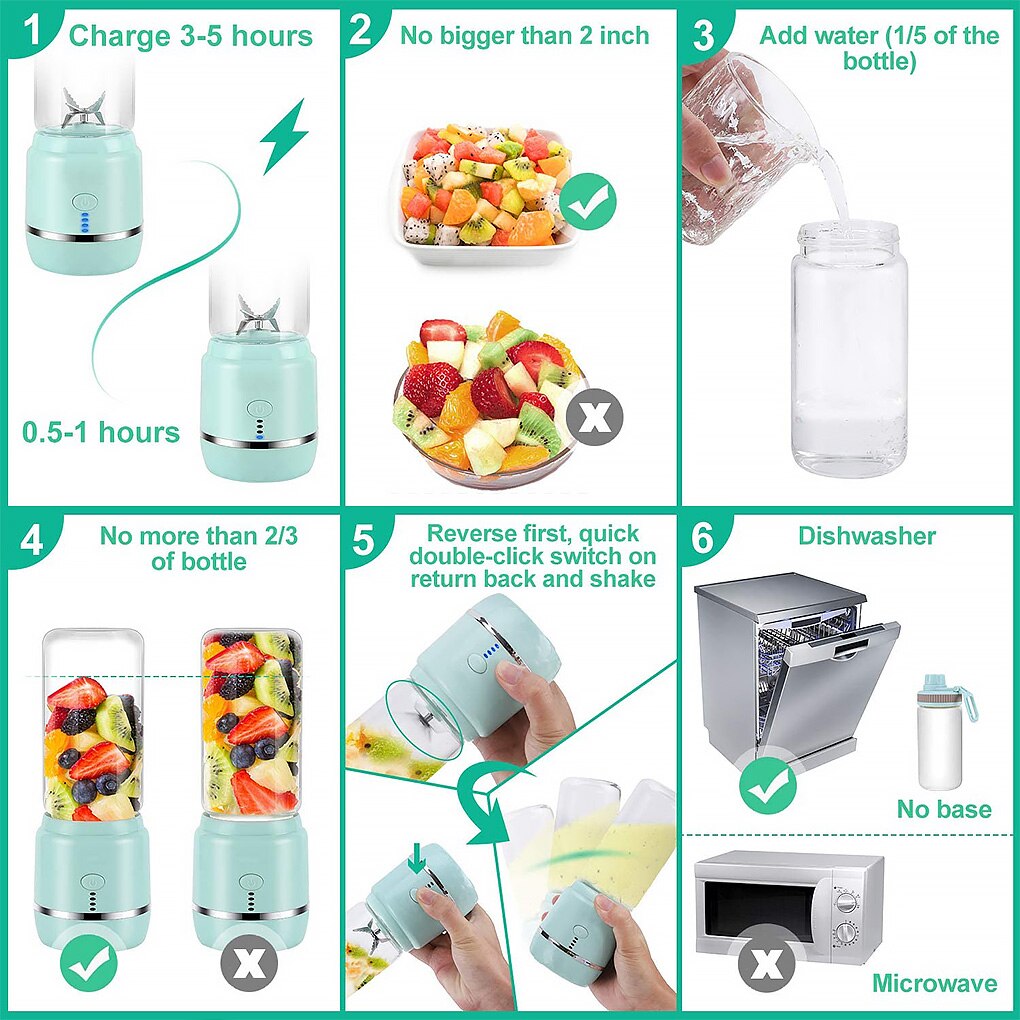 400ml électrique Mini presse-agrumes Portable Fruits légumes mélangeur jus lait secoue tasse mélangeur USB Rechargeable jus tasse Fruits outils