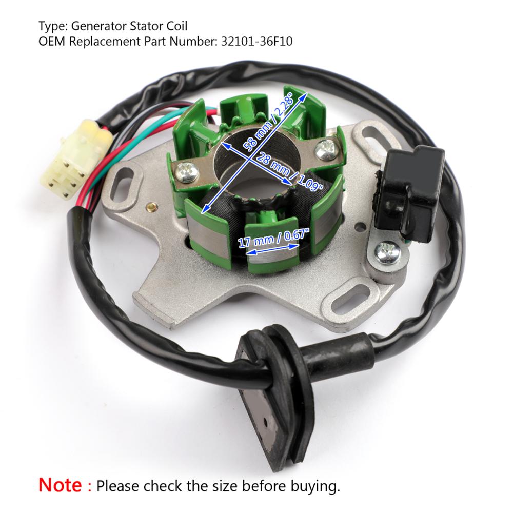Areyourshop For Suzuki RM125 RM 125 2002 2003 2004 OEM Repl. 32101-36F10 RM125 Generator Stator Coil