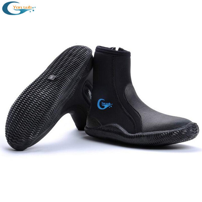 Zapatos de buceo de neopreno de 5MM, botas de buceo antideslizantes de alto nivel, calzado para mantener el calor, accesorios para pescar y nadar en invierno