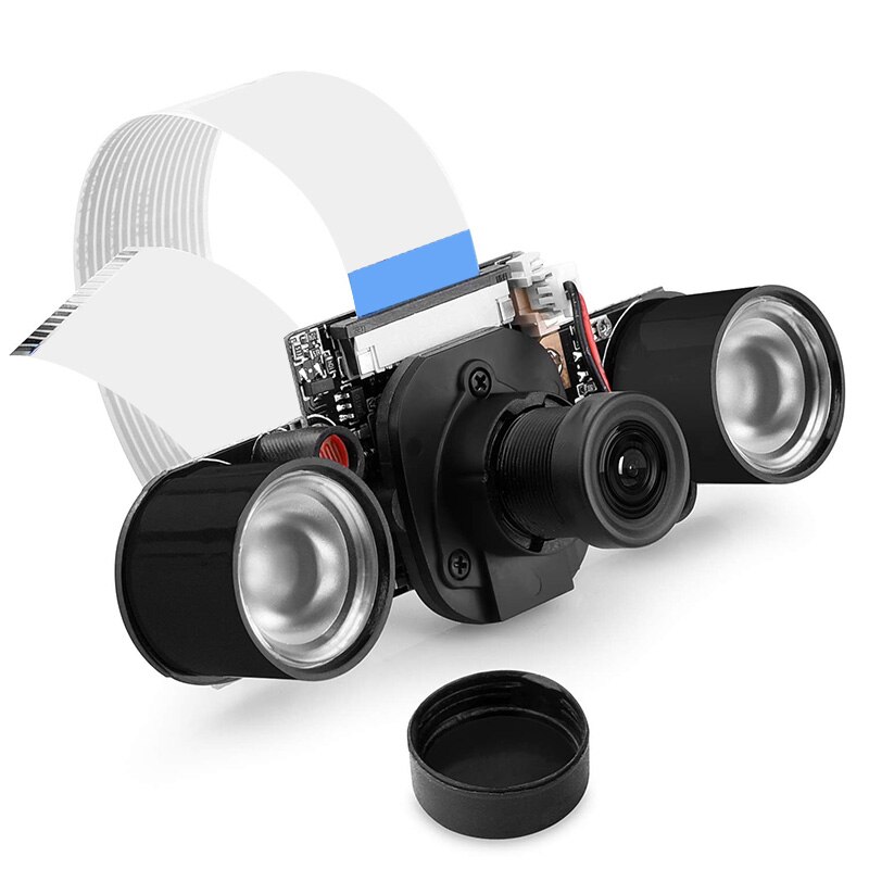 Módulo de cámara de visión nocturna para Raspberry Pi 4, Mini 5MP 1080P HD Video OV5647 Sensor Webcam Kit con ir-cut integrado